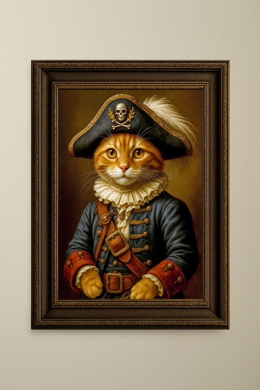 The Pirate - Cat Pet Portrait