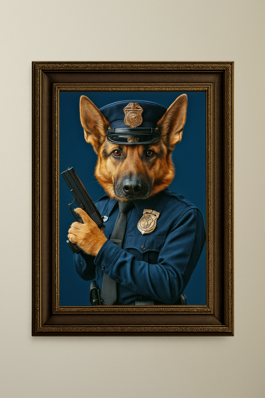 The Policeman - Dog Pet Portrait