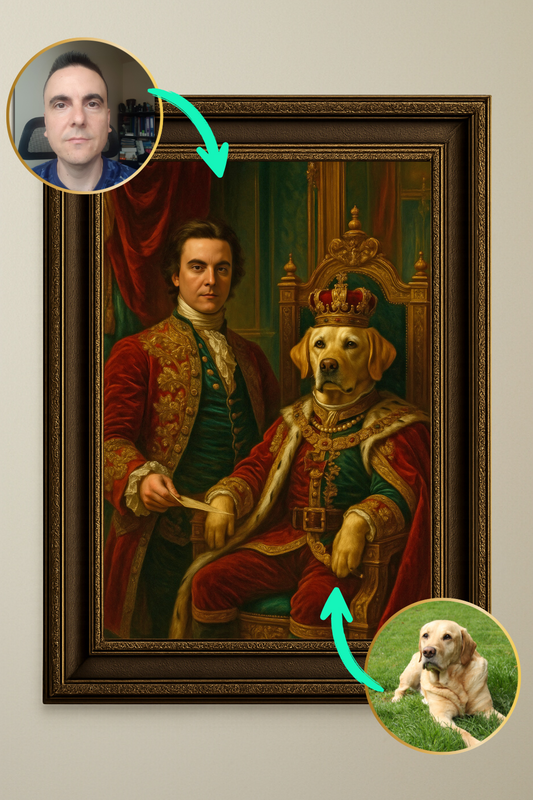 His Majesty’s Most Loyal Human - Pet Portrait